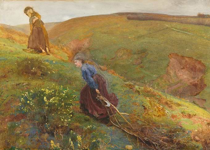 Women Gathering Brushwood in a Landscape