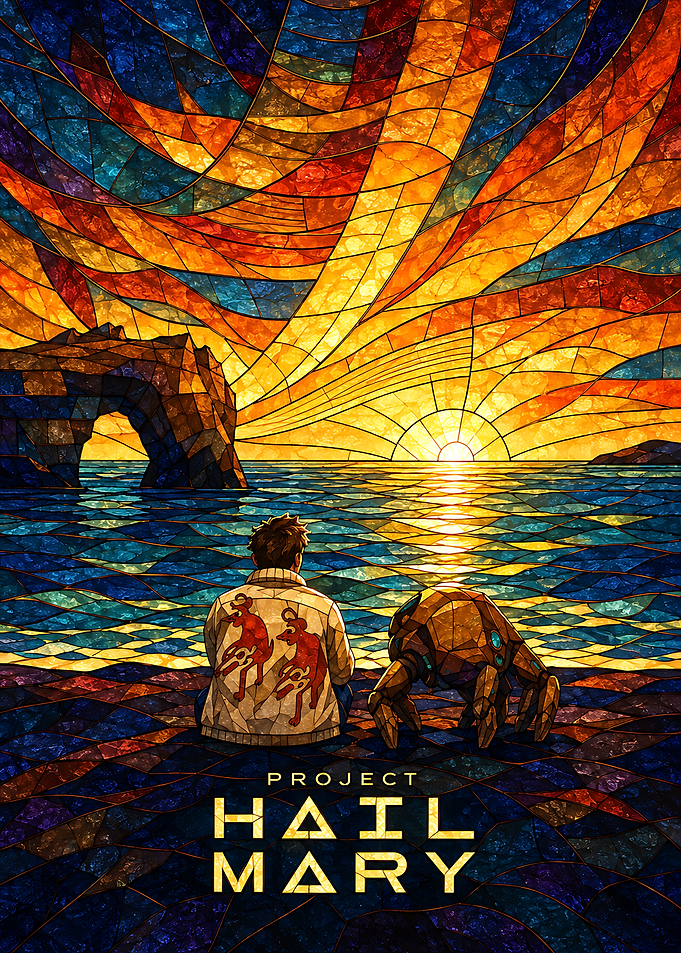 Project Hail Mary Stained Glass Poster