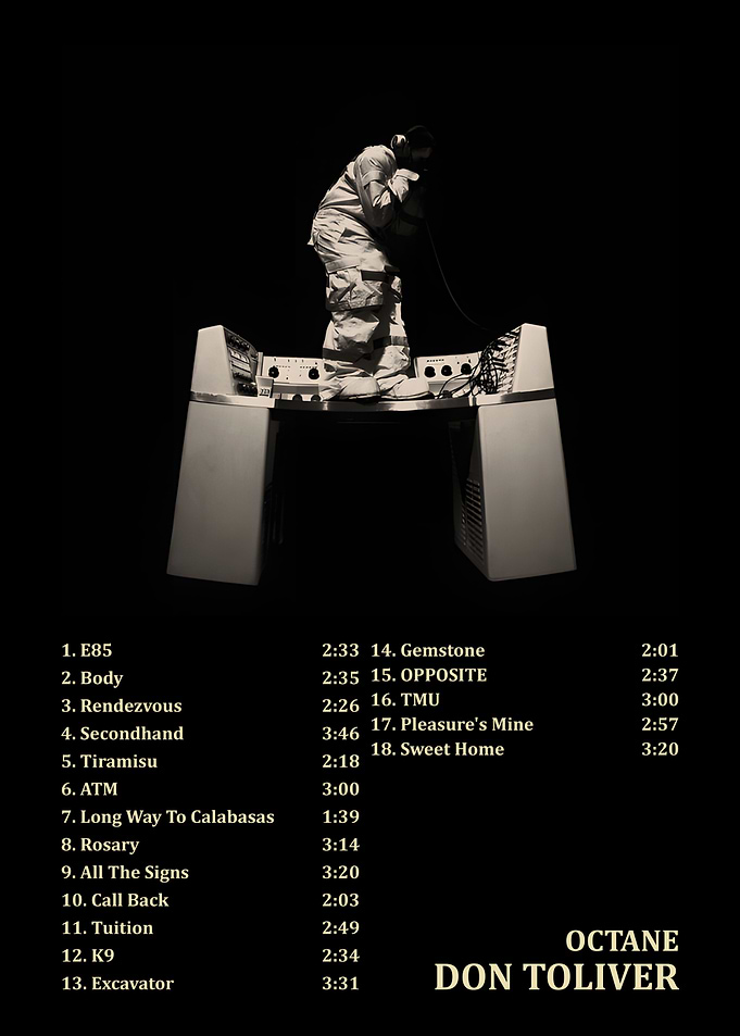 Don Toliver Octane Album Tracklist Poster