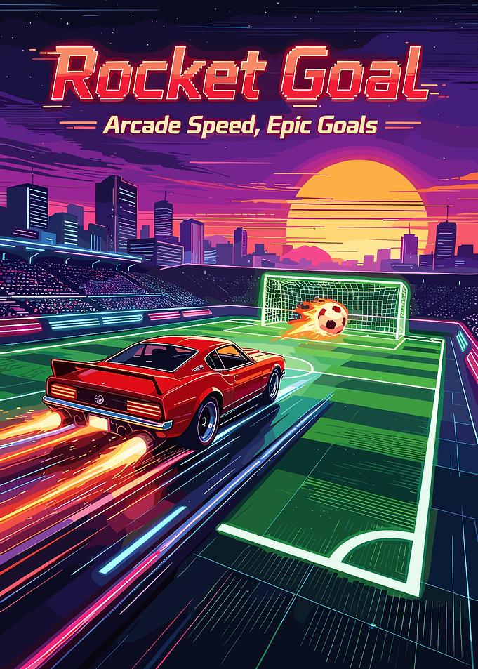 Rocket Goal Arcade Soccer Poster