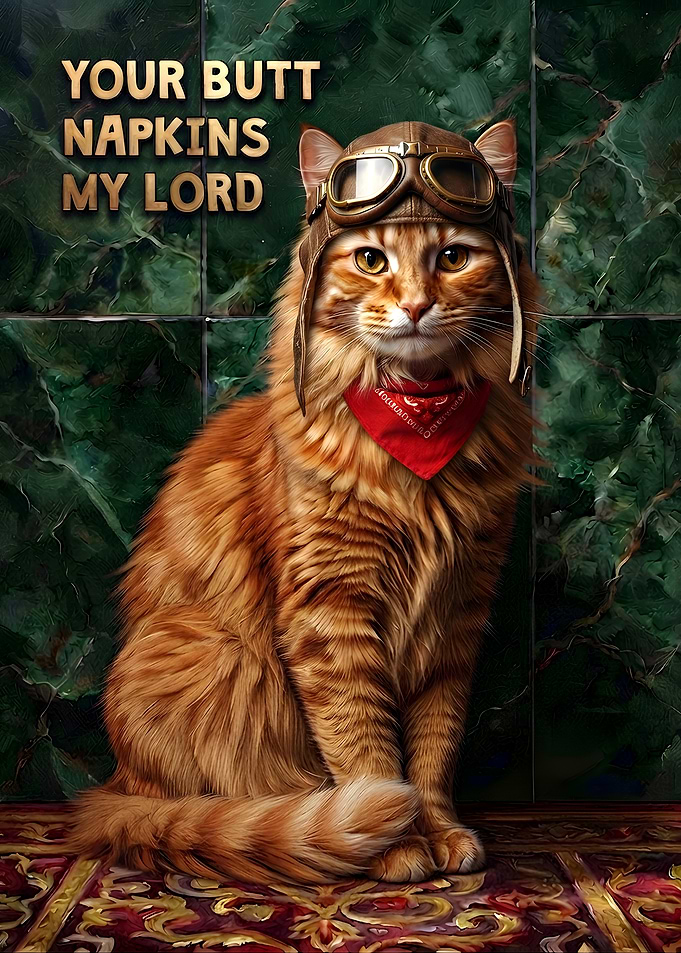 Funny Aviator Cat Wall Art