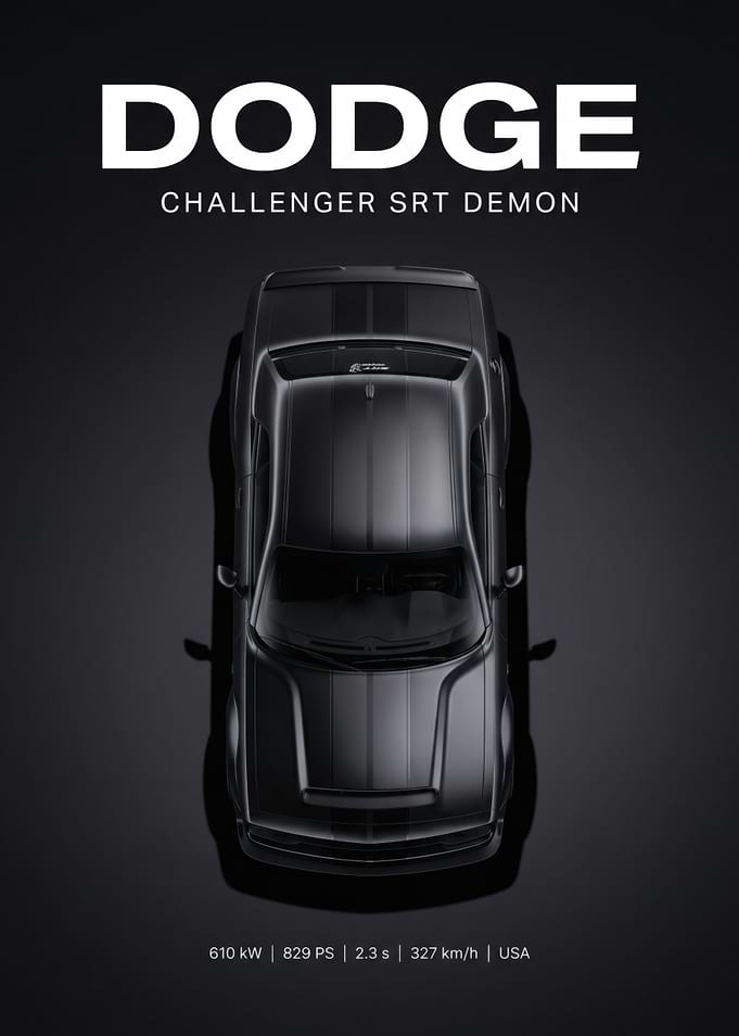 Dodge Challenger SRT Demon Poster