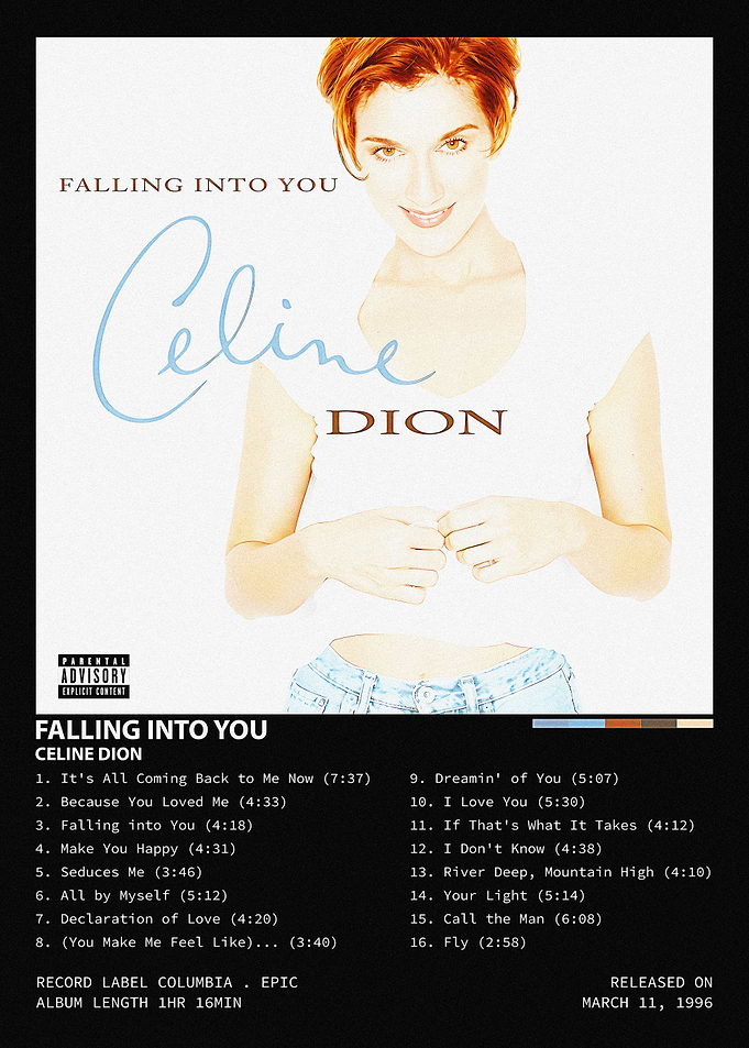 Celine Dion Falling Into You Poster