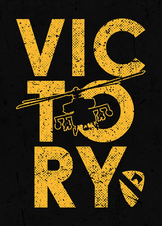 Victory Military Helicopter Graphic