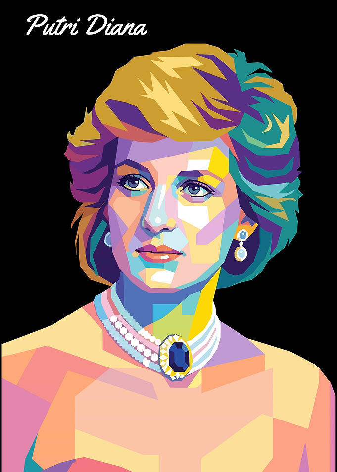 Princess Diana Pop Art Portrait