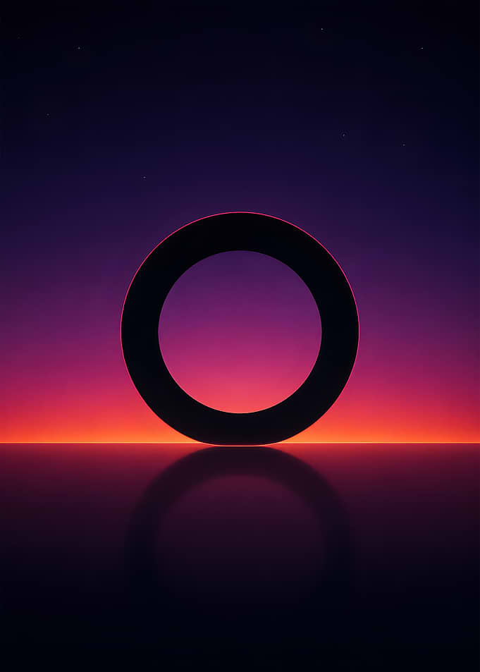 Cyber Neon Eclipse Ring