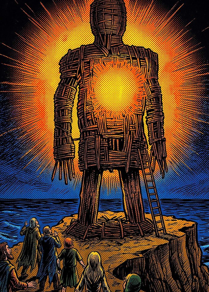 Pagan Wicker Man Effigy Poster