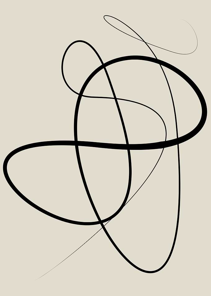 Minimalist Abstract Black Line Art