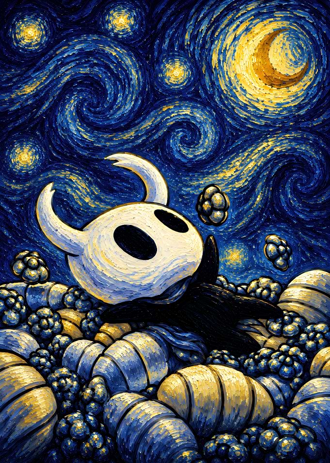 Hollow Knight Starry Night Art