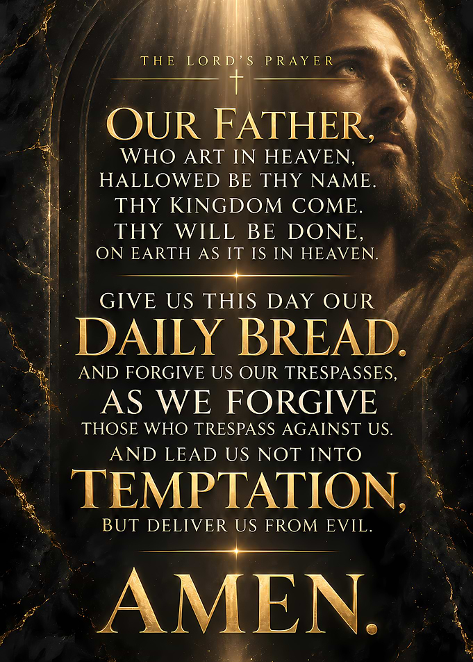 The Lord's Prayer Religious Poster