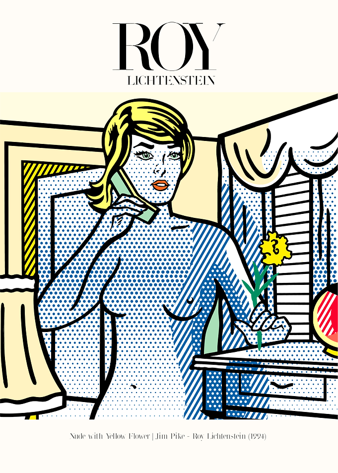 Roy Lichtenstein | Nude with Yellow Flower Poster
