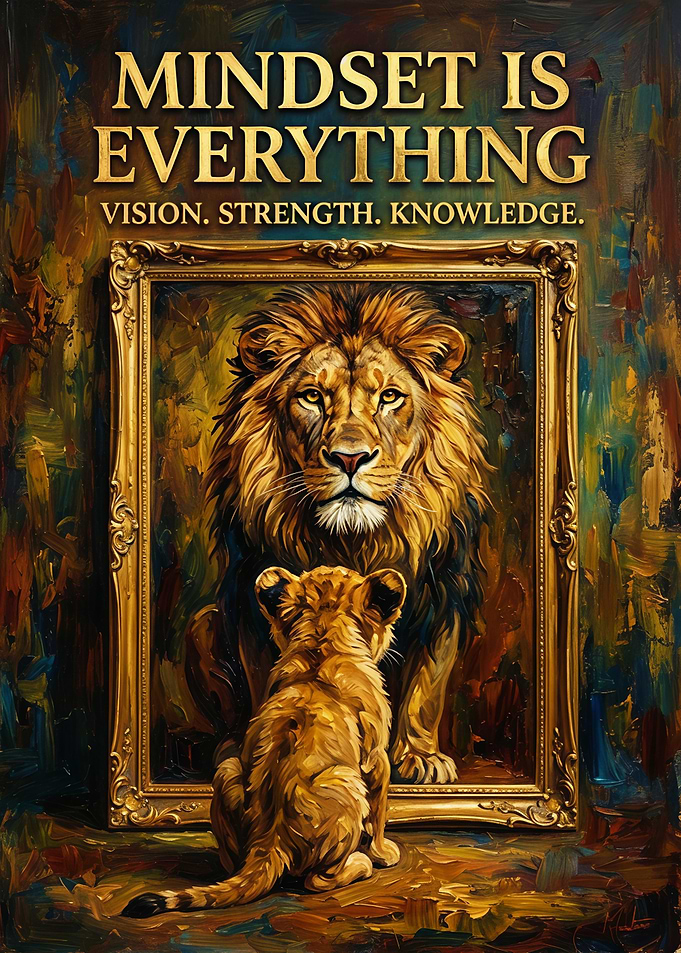 Mindset Is Everything Lion Poster