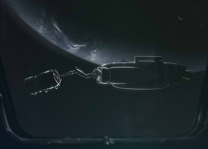 Astronaut performing space walk