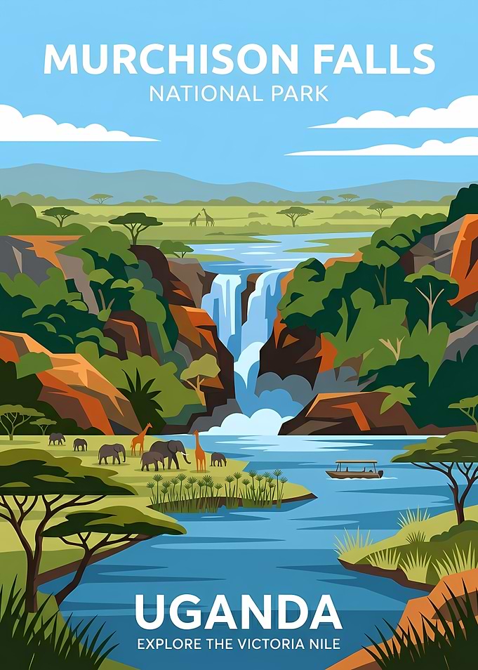Murchison Falls National Park Travel Poster