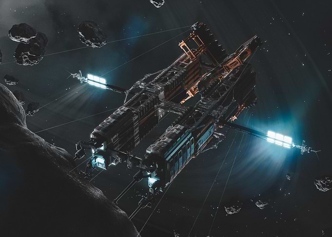 Industrial Space Mining Ship