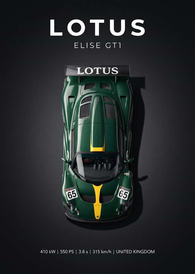 Lotus Elise GT1 Racing Car Poster