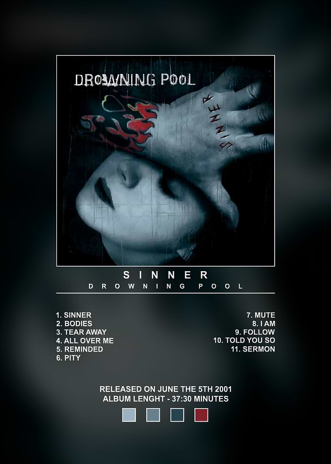 Drowning Pool Sinner Album Poster