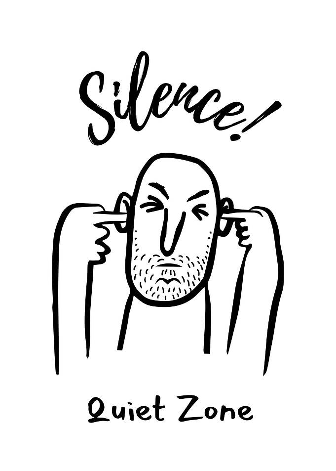 Silence Quiet Zone Illustration