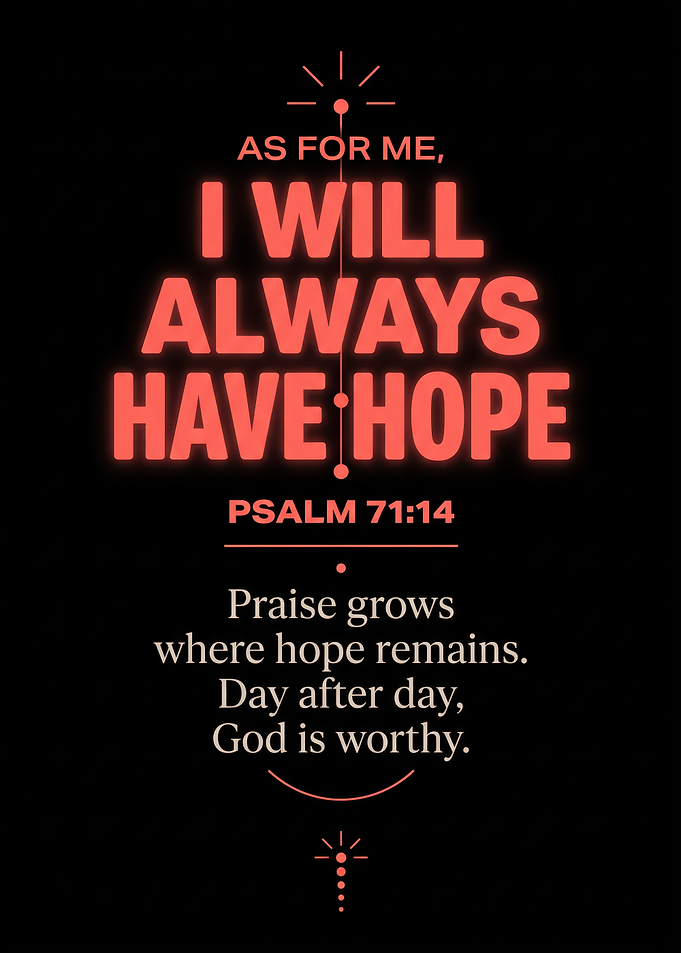 Inspirational Psalm 71:14 Text Art