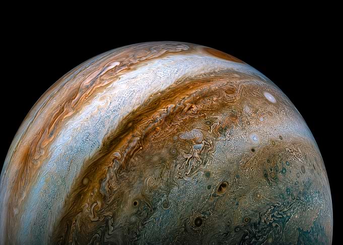 Close-up View of Jupiter Planet's Atmosphere