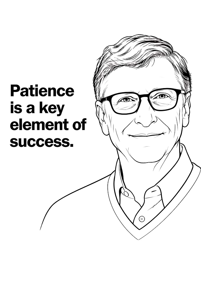 Bill Gates Inspirational Quote Poster