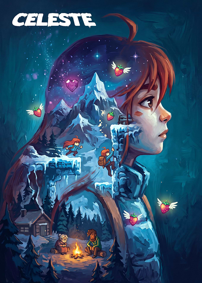 Celeste Game Art Poster