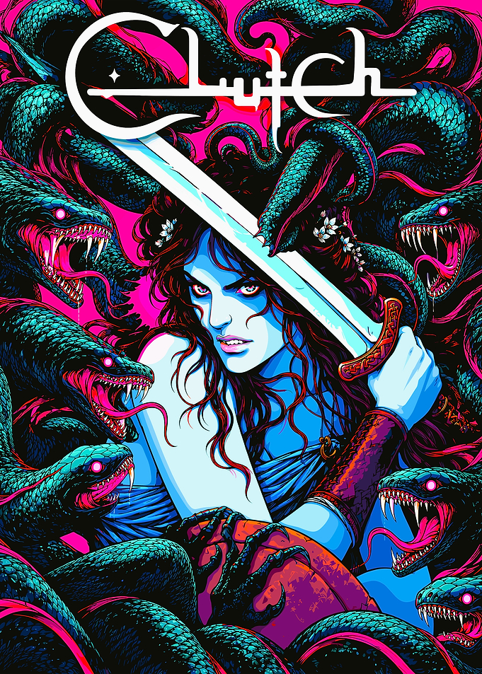 Clutch Band Medusa Illustration Poster