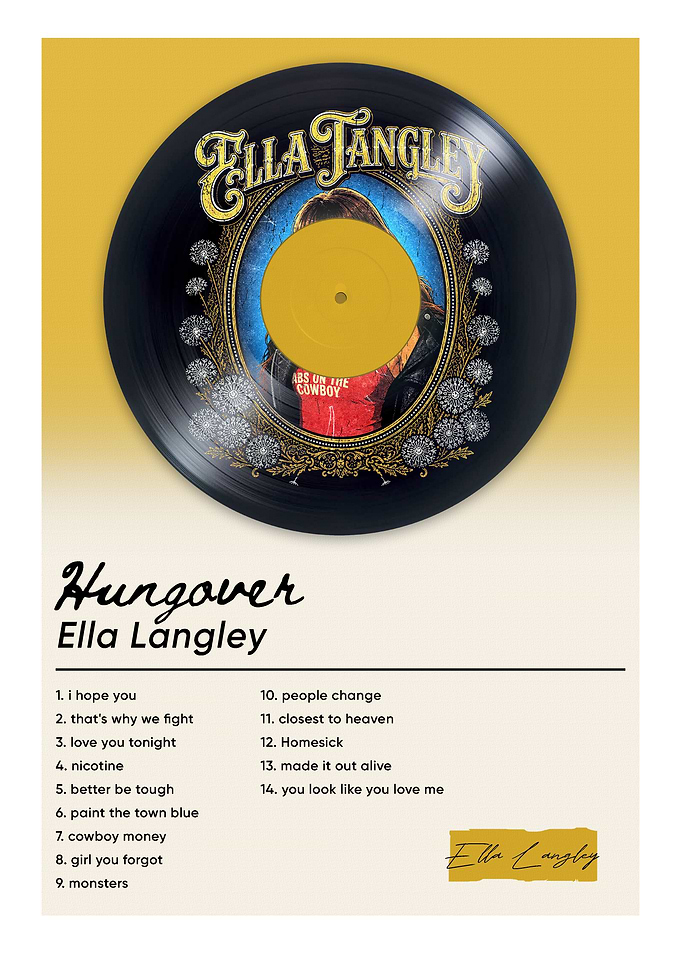 Ella Langley Hungover Album Poster