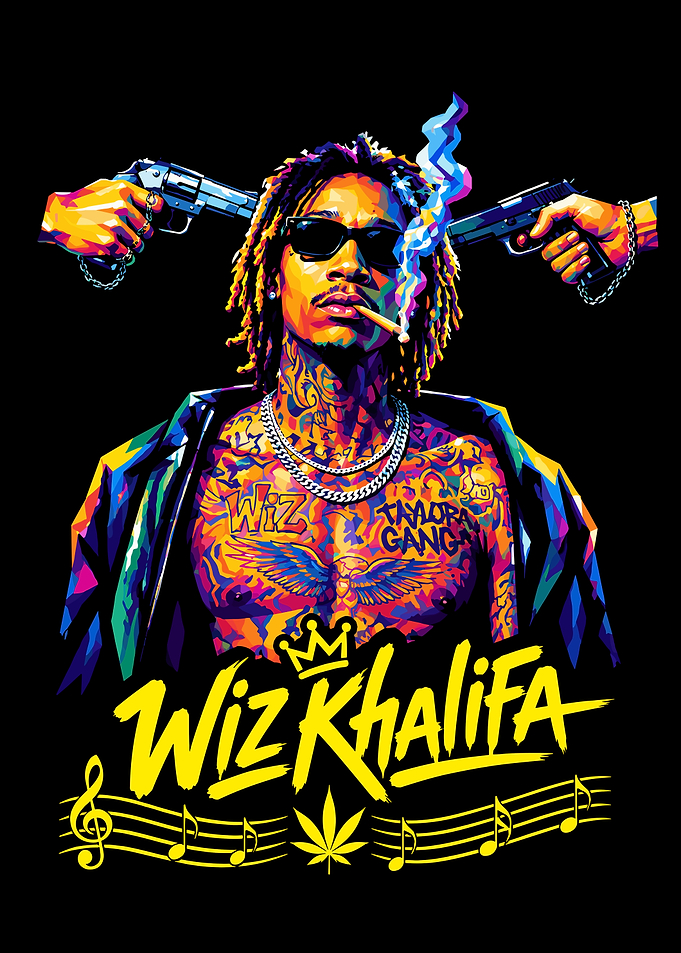 Wiz Khalifa Pop Art Portrait