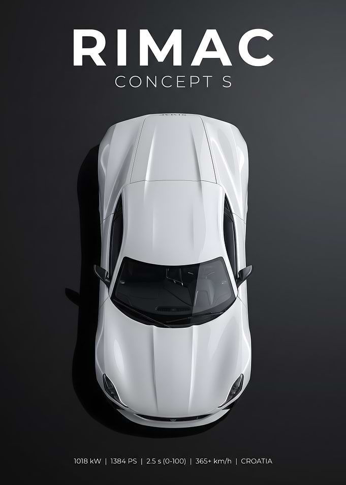 Rimac Concept S Top View Poster