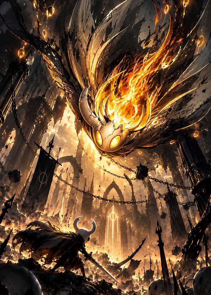 Hollow Knight vs Radiance Battle