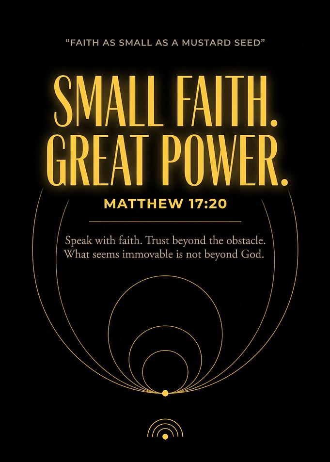 Small Faith Great Power Inspirational Poster