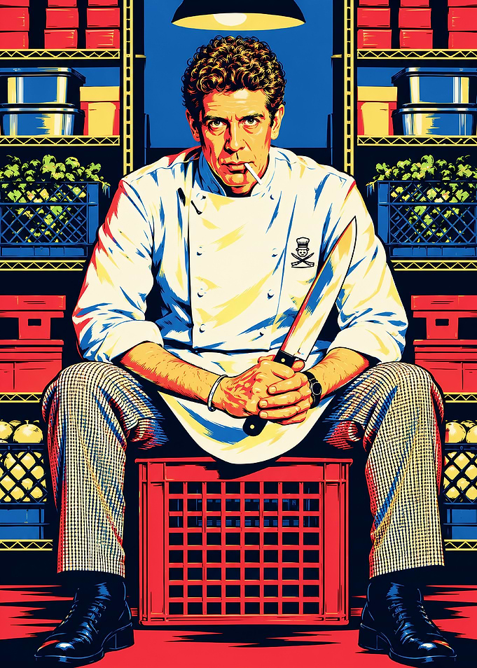 Anthony Bourdain Pop Art Portrait