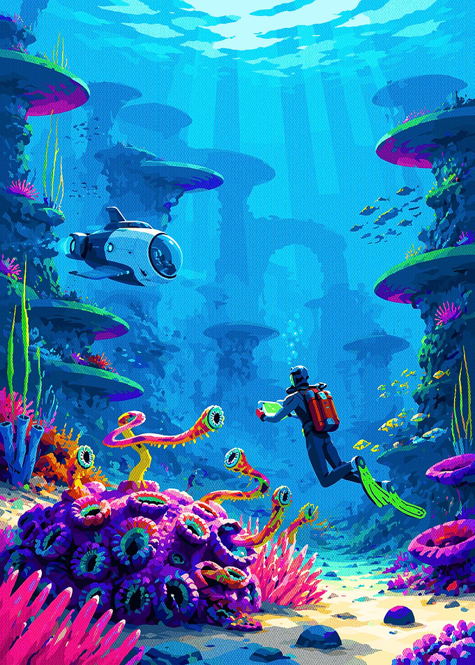 Subnautica Underwater Exploration Scene