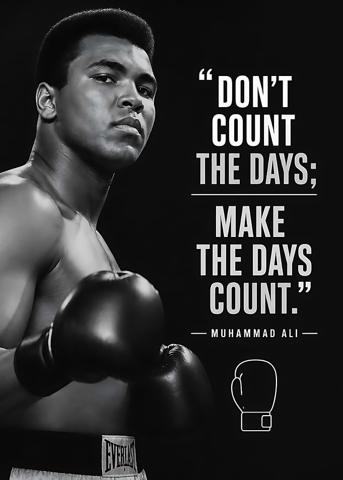 Muhammad Ali Inspirational Boxing Poster