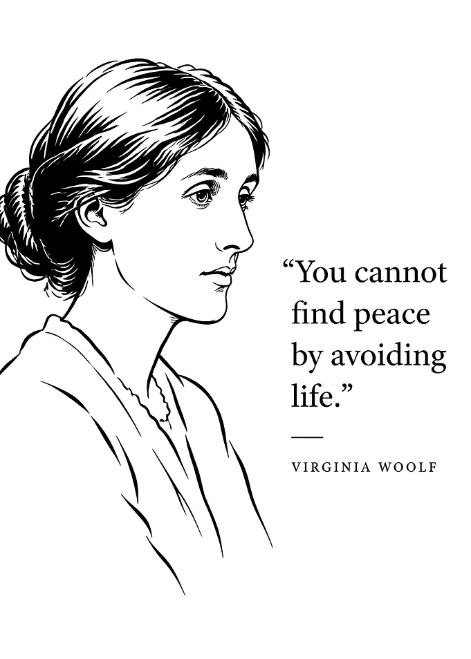 Virginia Woolf Inspirational Quote Poster