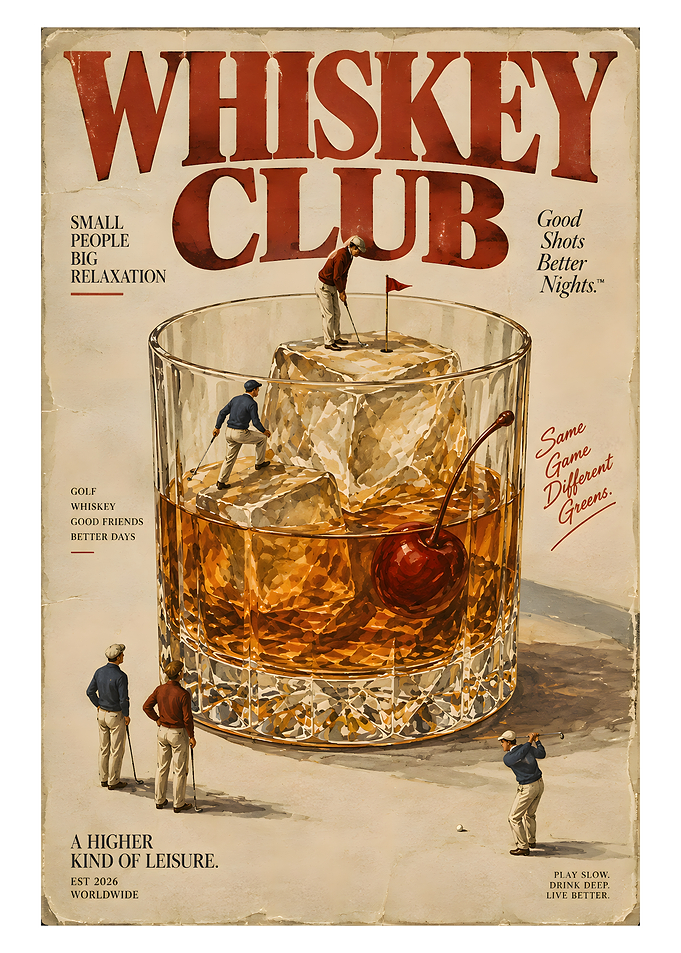Whiskey Club Golf Poster