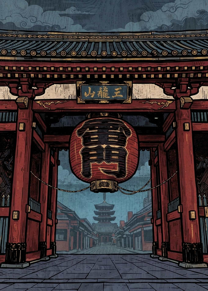 Kaminarimon Gate at Senso-ji Temple