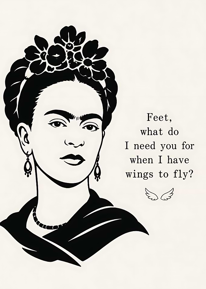 Frida Kahlo Inspirational Quote Poster