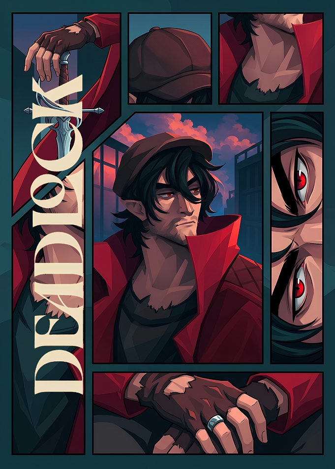 Deadlock Character Comic Panel Art
