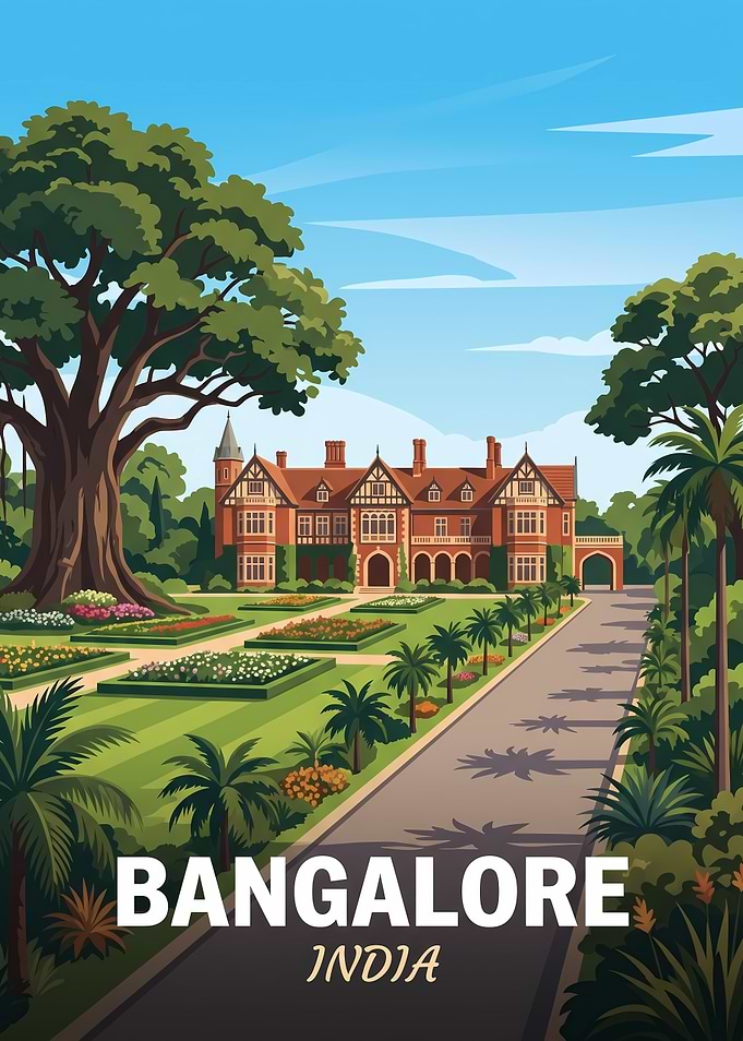 Bangalore India Travel Poster