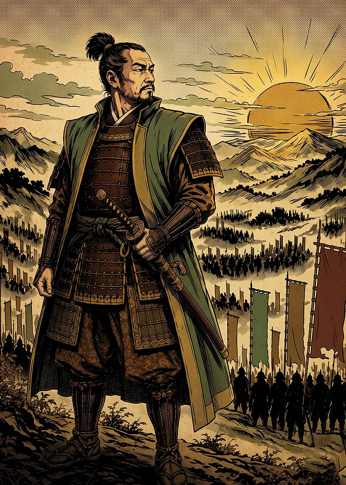 Samurai Warrior Army Vintage Art