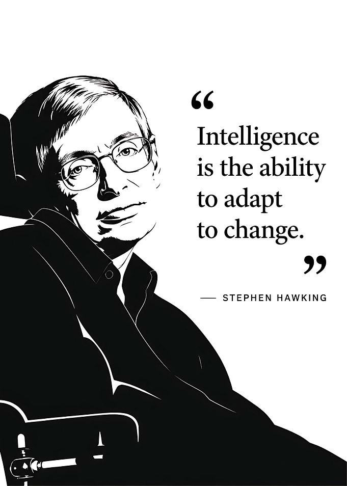 Stephen Hawking Inspirational Quote Poster