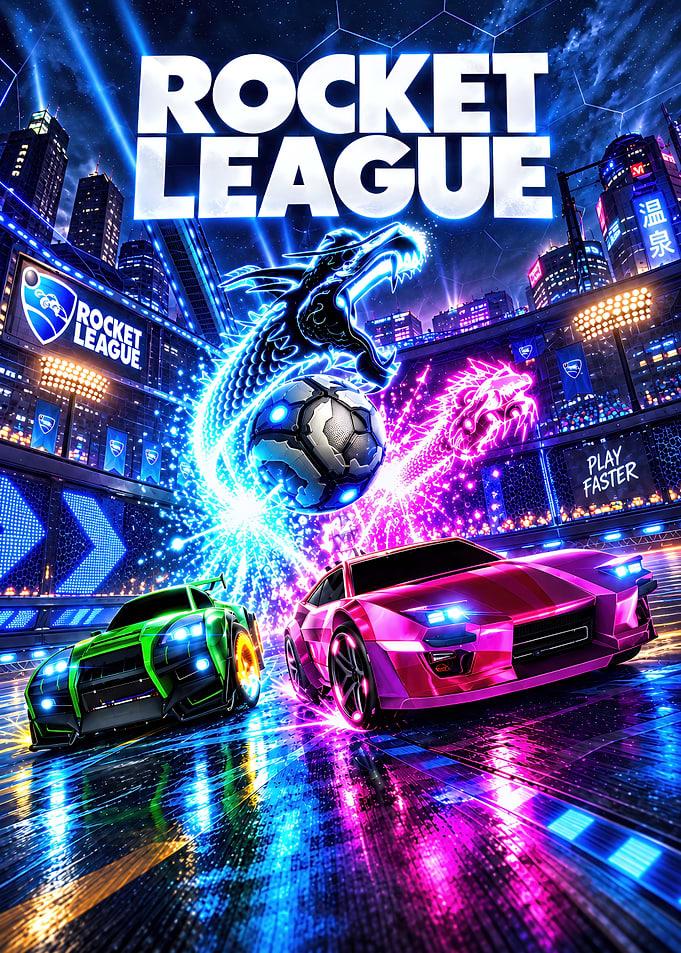 Rocket League Neon Dragon Arena