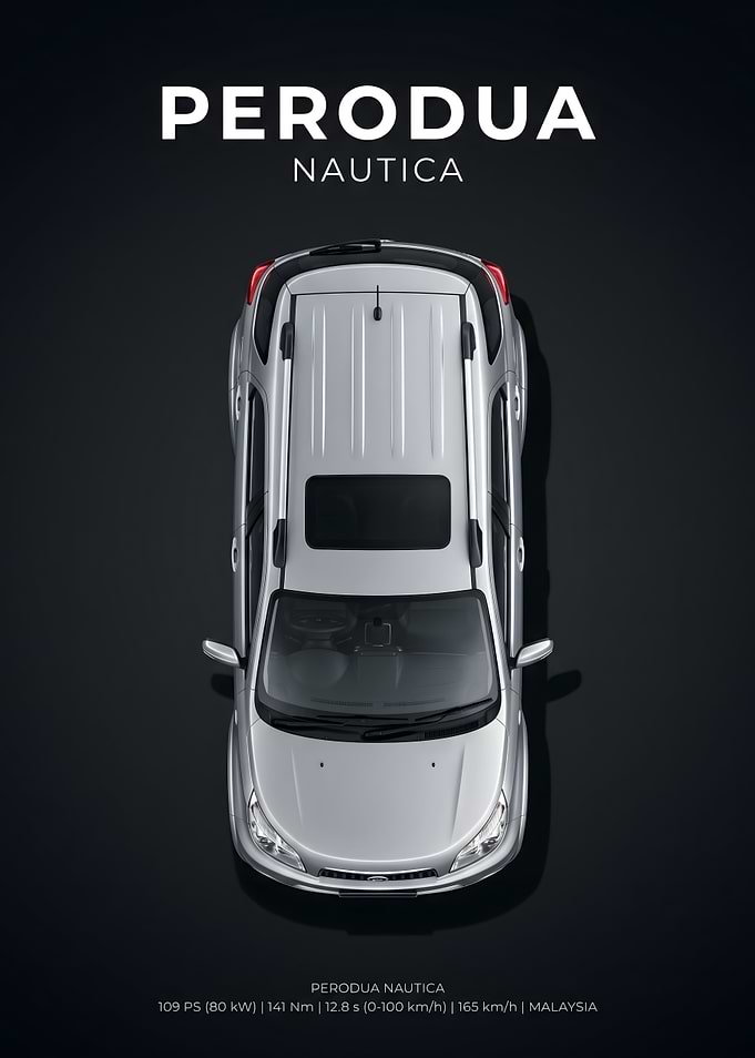 Perodua Nautica Top View Poster