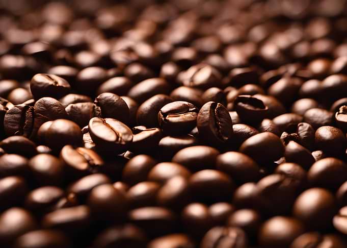 Close-up of Roasted Coffee Beans