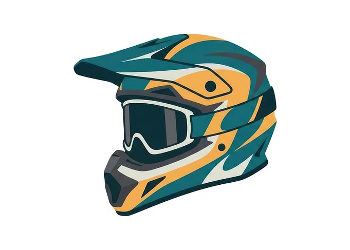Motocross Helmet with Goggles