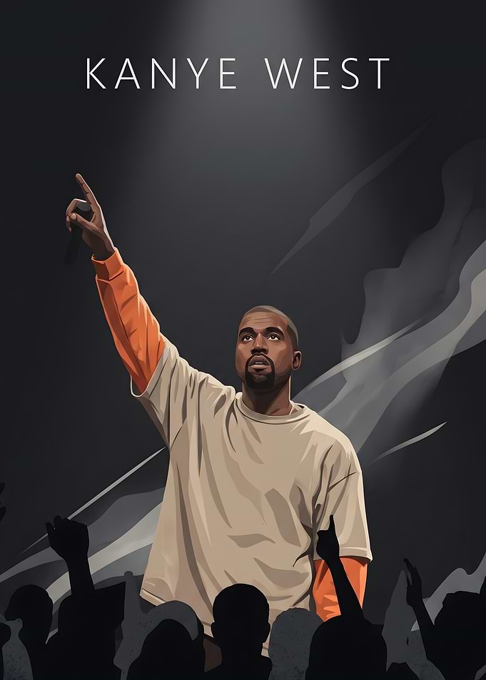 Kanye West Concert Performance Poster
