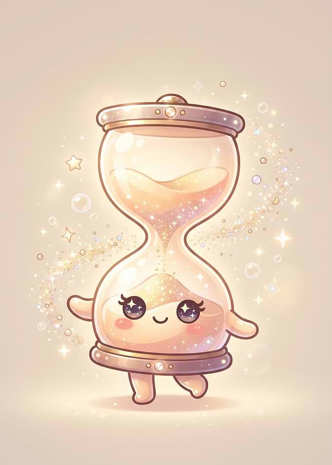 Cute Kawaii Hourglass Character