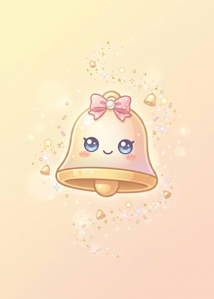 Cute Kawaii Bell Illustration